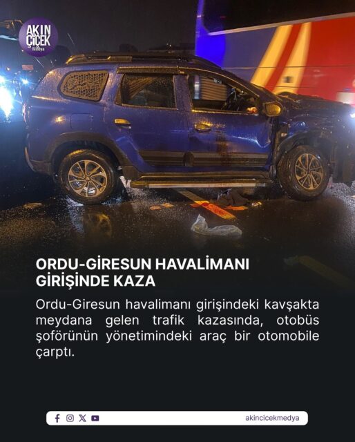 Ordu il sınırı girişindeki kavşakta meydana gelen trafik kazasında, otobüs şoförünün yönetimindeki araç bir otomobile çarptı.

Alınan bilgilere göre kazada can kaybı yaşanmazken, çarpmanın etkisiyle otobüsün çarptığı otomobil şoförü ağır yaralandı.

Yaralı şoför, sağlık ekiplerinin ilk müdahalesinin ardından hastaneye kaldırılırken, kazayla ilgili inceleme başlatıldı.