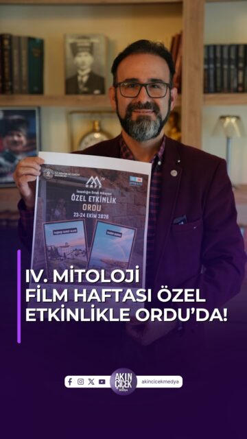 Kültür ve Turizm Bakanlığı Sinema Genel Müdürlüğü destekli, UNESCO logolu IV. Mitoloji Film Haftası, “İnsanlığın Ortak Hikâyesi” temasıyla 23-24 Ekim 2026 tarihlerinde Ordu’da sanatseverlerle buluşmaya hazırlanıyor.

Taşbaşı Sanat Alanı’nda gerçekleştirilecek iki günlük özel etkinlik programında sinema, mitoloji, arkeoloji, müzik ve gastronomi bir araya gelecek.

📅 23 EKİM CUMA | Festivalin ilk gününde Anadolu’nun Derinlikleri: Eğil, Alkarısı ve Filos belgesel ve film gösterimleri gerçekleştirilecek. Gösterimlerin ardından yönetmenler M. Mustafa Koç, İlyas Soner Yıldırım ve Orhan Tekeoğlu, izleyicilerle bir araya gelerek eserlerinin hikâyelerini paylaşacak.

🏛️ Akademik söyleşilerde Prof. Dr. Zuhal Akmeşe, “Sinema ve Mitoloji”; Doç. Dr. Mustafa Eren ise “Ordu Efsaneleri” başlıklı sunumlarıyla mitolojinin sinemaya ve yerel kültüre yansımalarını ele alacak.

📅 24 EKİM CUMARTESİ | Açılış töreninin ardından Festival Kurucu Direktörü Gülşah Elikbank ve Ordu Etabı Düzenleme Kurulu Başkanı Prof. Dr. Mehmet Yılmaz, mitoloji ve sinemanın ortak yolculuğunu anlatacak. Festivalde dereceye giren Firavun, Mori ve Galaksinin Tezenesi izleyiciyle buluşacak. Festival Sanat Yönetmeni Gökmen Küçüktaşdemir’in katılımıyla gerçekleştirilecek jüri söyleşisinde film festivallerinin değerlendirme süreçleri konuşulacak.

Prof. Dr. Süleyman Yücel Şenyurt, Kurul Kalesi’nde gün yüzüne çıkarılan Kibele ve Dionysos ritüellerini; Dr. Bilge Tüzel Ergin ise mitolojiden sinemaya kültürel mirasın evrensel dilini anlatacak.

Mitolojik tadım etkinliğinde katılımcılar, antik mutfaktan günümüze uzanan özel lezzetlerle tanışacak. Şükran Günaydın’ın hazırladığı geleneksel koptai (siyah kek) ve yöresel ikramlar sanatseverlere sunulacak.

Lezzet Aşkına filminin gösteriminin ardından yönetmen Prof. Dr. Ceyhan Kandemir ve yapımcı Dr. Cansu Özdenak, sinema ve sanat üzerine izleyicilerle söyleşi gerçekleştirecek.

ORDU’DA BİR İLK: MİTOLOJİK KONSER!

Festival, Prof. Dr. Ayna Apaydın ve Doç. Dr. Bahar Sarıboğa Akça’n