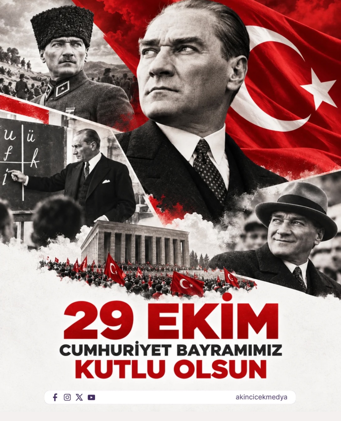 🇹🇷 CUMHURİYETİMİZİN 103. YILI KUTLU OLSUN!

Bir milletin bağımsızlık mücadelesinin en büyük eseri, özgürlüğümüzün ve geleceğimizin teminatı Cumhuriyetimizin 103. yılını gurur ve coşkuyla kutluyoruz.

Cumhuriyetimizin kurucusu Gazi Mustafa Kemal Atatürk’ü, silah arkadaşlarını ve bağımsızlığımız uğruna mücadele eden tüm kahramanlarımızı saygı, rahmet ve minnetle anıyoruz.

Cumhuriyetimizin değerlerini yaşatmaya, Atatürk’ün gösterdiği çağdaş uygarlık yolunda ilerlemeye devam edeceğiz.

🇹🇷 29 Ekim Cumhuriyet Bayramımız kutlu olsun!