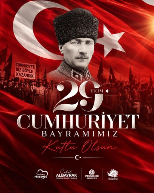 Perşembe Belediye Başkanı Cihat Albayrak, 29 Ekim Cumhuriyet Bayramı’nın 103. yıl dönümü dolayısıyla bir kutlama mesajı yayımladı.

Başkan Albayrak, mesajında Cumhuriyet’in milletimizin bağımsızlık iradesinin, birlik ve beraberlik ruhunun ve kendi geleceğini tayin etme kararlılığının en güçlü ifadesi olduğunu belirterek şu ifadelere yer verdi:

“Cumhuriyetimiz, milletimizin bağımsızlık iradesinin, birlik ve beraberlik ruhunun, kendi geleceğini tayin etme kararlılığının en güçlü ifadesidir.

29 Ekim 1923’te ilan edilen Cumhuriyetimiz, milletimizin ortak hafızasında ve devletimizin temelinde müstesna bir yere sahiptir. Bu büyük mirası korumak, yaşatmak ve gelecek nesillere daha güçlü bir şekilde aktarmak hepimizin ortak sorumluluğudur.

Cumhuriyetimizin banisi Gazi Mustafa Kemal Atatürk başta olmak üzere, istiklal mücadelemizin tüm kahramanlarını rahmet ve minnetle anıyor; aziz milletimizin 29 Ekim Cumhuriyet Bayramı’nı kutluyorum.